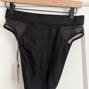 Lovers + Friends Black High Waist Pantie Bottom